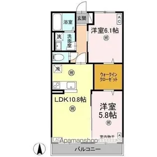 ベルティルミナス【3階】の間取り
