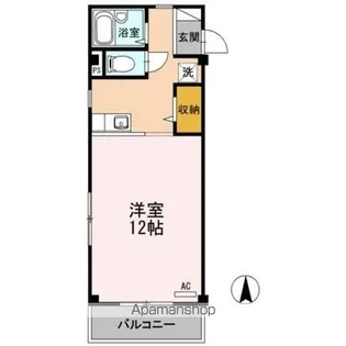 シティパルFUJU【105号室】の間取り