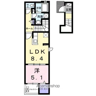 スクエアIS Ⅴ【2階】の間取り
