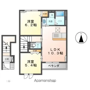 クルール Ⅱ【202号室】の間取り