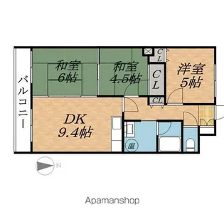 まるせん第三ハイム【3階】の間取り