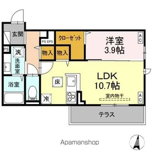 トリシア東和田 W棟【1階】の間取り
