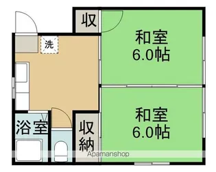 コーポわかな【203号室】の間取り