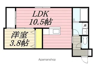 ソラボン二日市中央【2階】の間取り