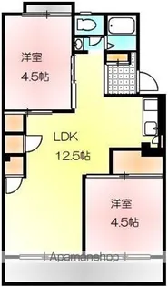 フラワーハイツ(花ノ宮)【203号室】の間取り