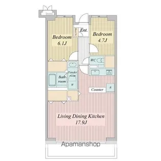 コンフォート津田沼壱番館【5階】の間取り