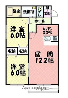 シティーコートルピナス【101号室】の間取り