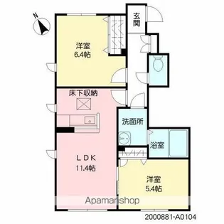 メゾン ド コンフォール【104号室】の間取り
