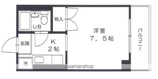 小松コーポ御幸【102号室】の間取り