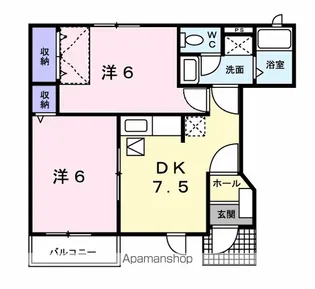 ミレニアムハイツ S【1階】の間取り