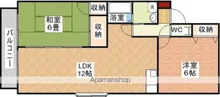 プリマスうえの【2階】の間取り