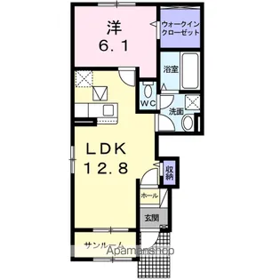 WESTERLYGARDENⅡ【1階】の間取り