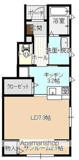 エストディオA【105号室】の間取り
