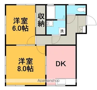 コーポアフレンスA【102号室】の間取り