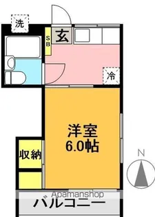 1Kの間取り画像