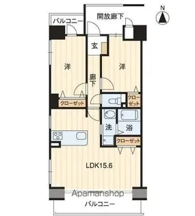 2LDKの間取り画像