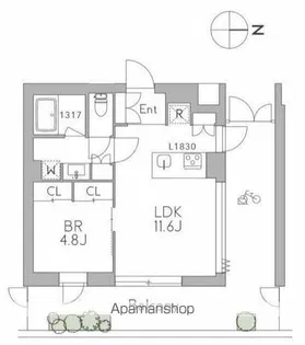 GRANDUO三軒茶屋12【3階】の間取り
