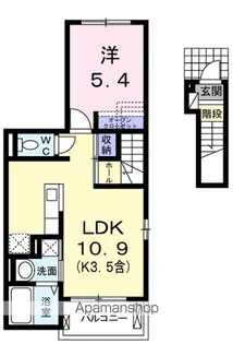 東京都青梅市野上町4丁目【アパート】の間取り