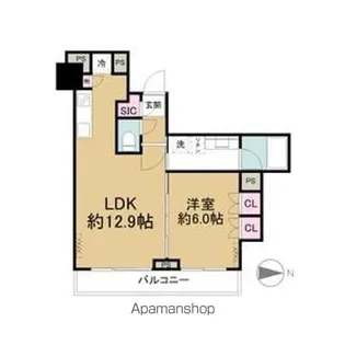 シティタワー名古屋久屋大通公園【5階】の間取り