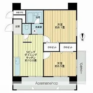 朝日プラザ扇町【3階】の間取り
