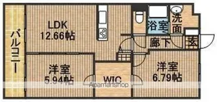 エバーグリーン【4階】の間取り
