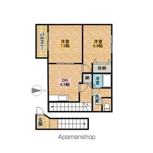 LITTLE KOHOKU【2階】の間取り