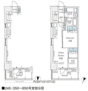 ロイヤルパークス赤羽ノース【3階】の間取り