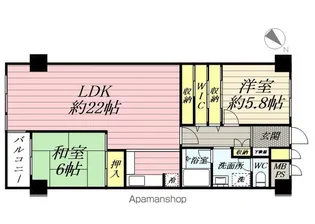 東寺尾ハイツA棟【503号室】の間取り