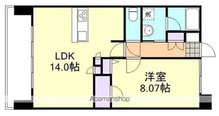 レジデンス西阿知駅前【3階】の間取り