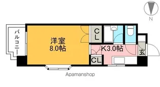 ジョイフル薊野【3階】の間取り