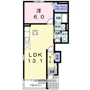 グランドビュー富士山【1階】の間取り