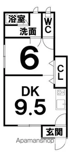 コーポアイドル【1階】の間取り