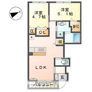 アルヴィータ【103号室】の間取り