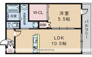 ティースリーカーサモジュカ【3階】の間取り