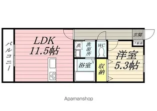 エアフォルク【1階】の間取り