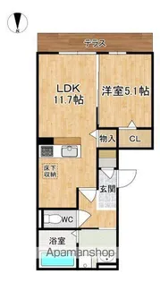 ルーエ【1階】の間取り