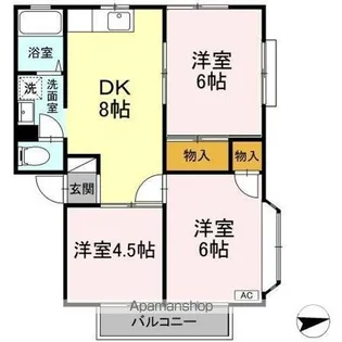 ガーデン茶山 B棟【2階】の間取り
