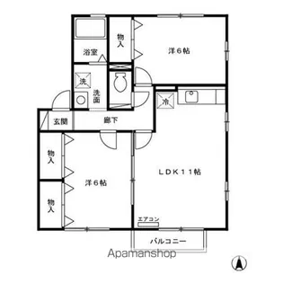 サンライフ八柳 C【1階】の間取り