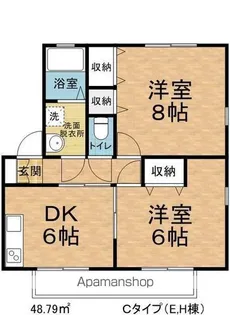 ハイランドタウン【2階】の間取り