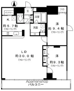 レジディア東桜Ⅱ【6階】の間取り