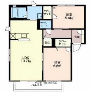 シャーメゾン石橋 C【1階】の間取り