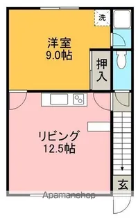 北海道網走市字呼人【アパート】の間取り