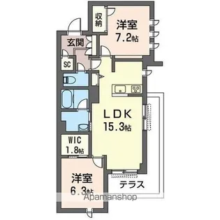 セント・リビエ【102号室】の間取り