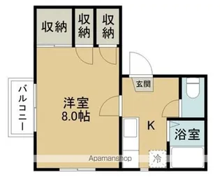 メゾンプラム【101号室】の間取り