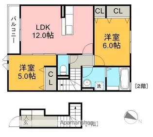 セジュールウィット【2階】の間取り