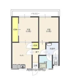 友華ハイツ【201号室】の間取り