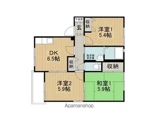 ディアス小泉【102号室】の間取り