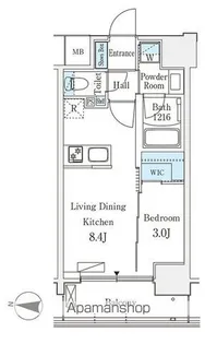 デュオフラッツ池袋【3階】の間取り