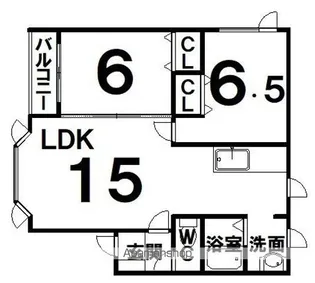 コーポスイングⅢ【A号室】の間取り