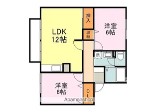 広島県福山市北吉津町4丁目【アパート】の間取り